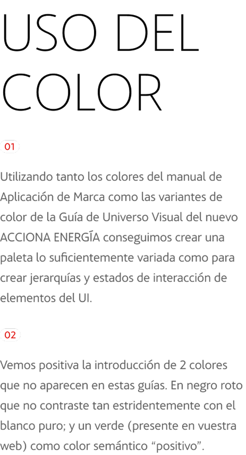 Mapa de combinaciones de color y contrastes accesibles